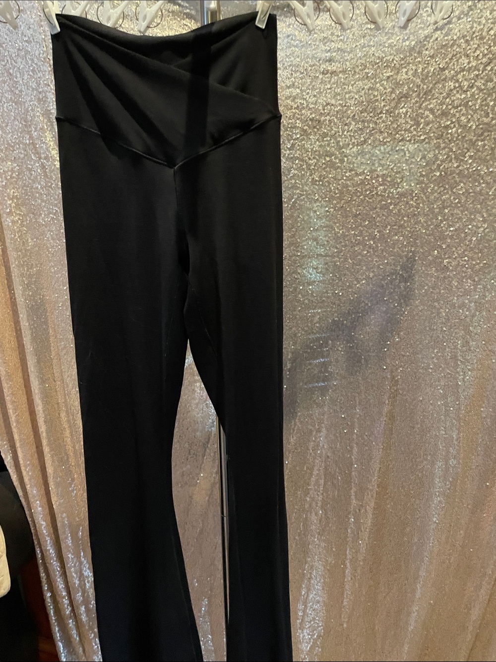 Women's Black High-Waist Flare Yoga Pants